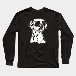 Funny Proud Dalmatian sunglasses cool dog Long Sleeve T-Shirt